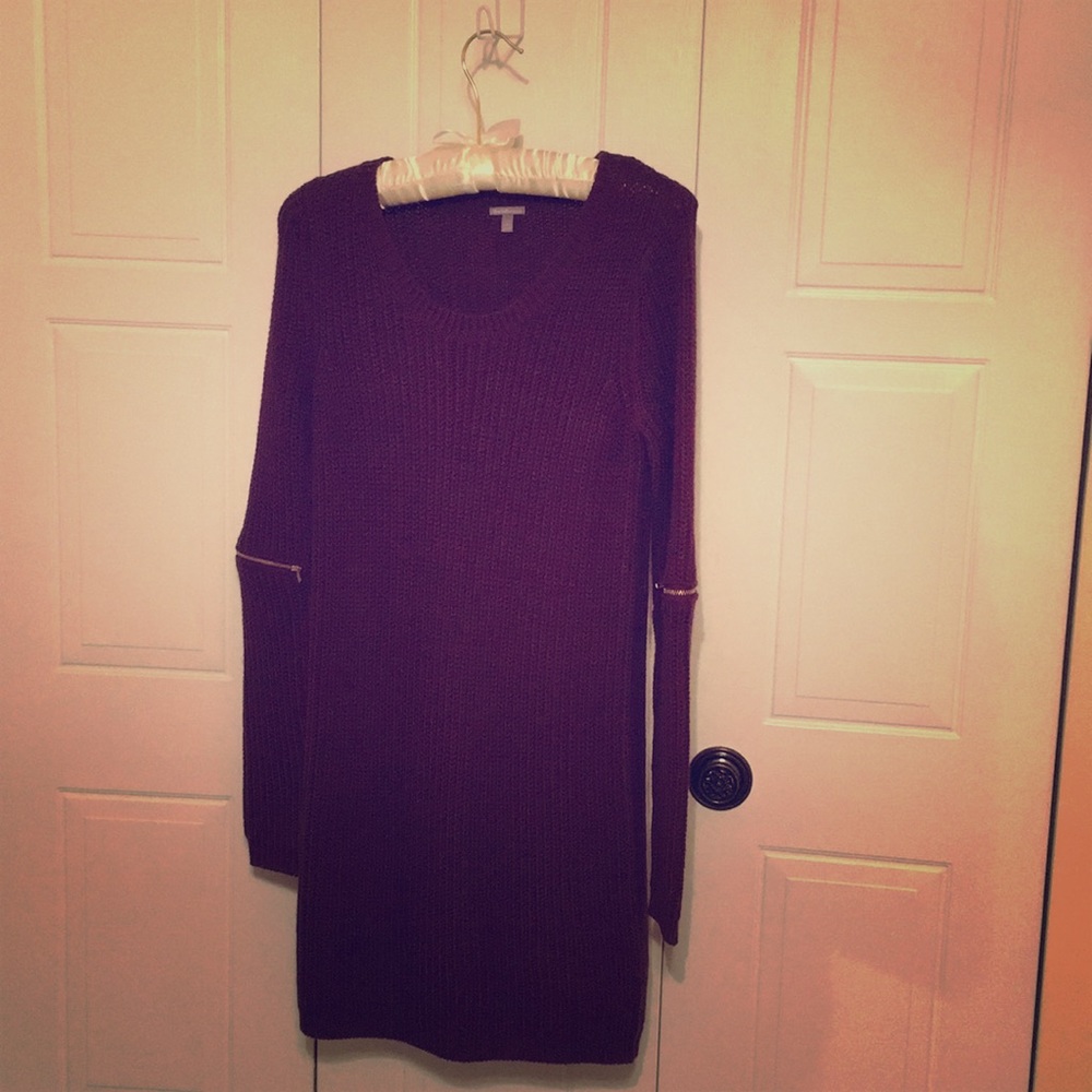 Maroon sweater dress